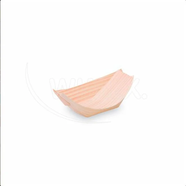 Fingerfood miska dřevěná lodička 11 x 7 cm [100 ks]