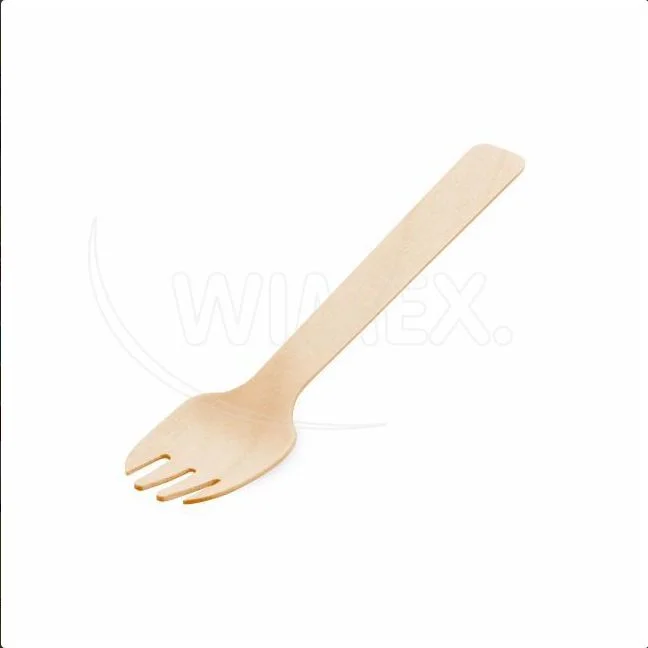 Vidlička na moučník dřevěná 10,5cm [100 ks]