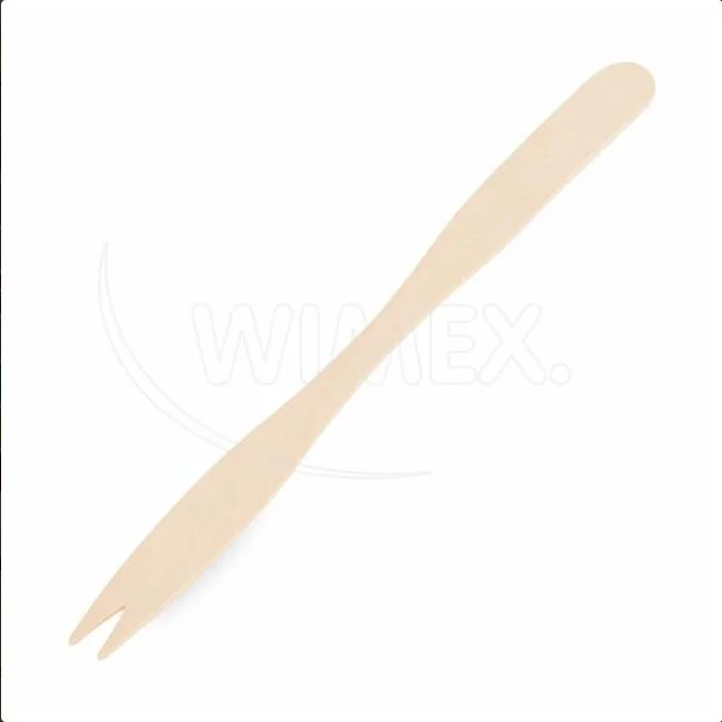 Vidlička svačinová dřevěná dlouhá 14cm [500 ks]