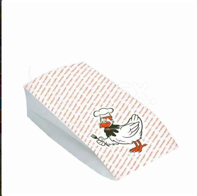 Papírový sáček 2vrstvý nepromastitelný Kuře 15+8 x 30 cm `Maxi` [100 ks]
