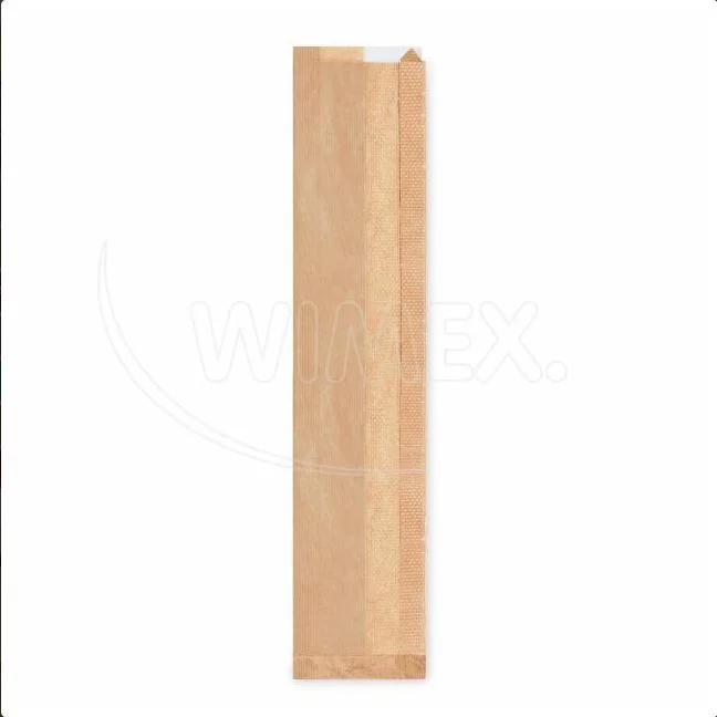 Papírový sáček s okénkem 8cm 12+5 x 59 cm `Bageta` [1000 ks]