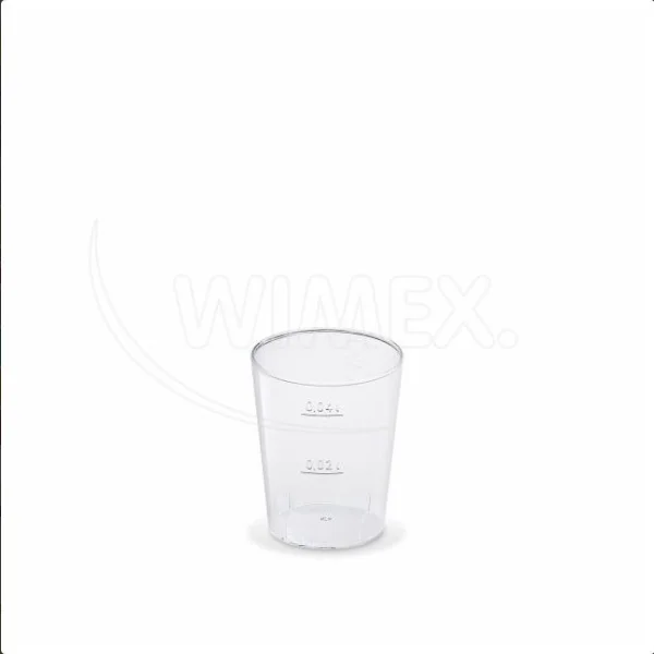Kelímek krystal (PS) O43mm 2cl/4cl [50 ks]