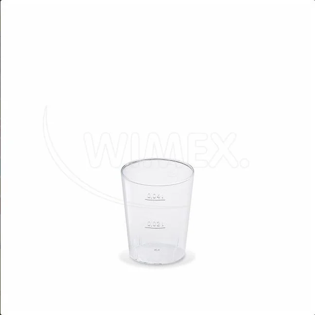 Kelímek krystal (PS) O43mm 2cl/4cl [50 ks]
