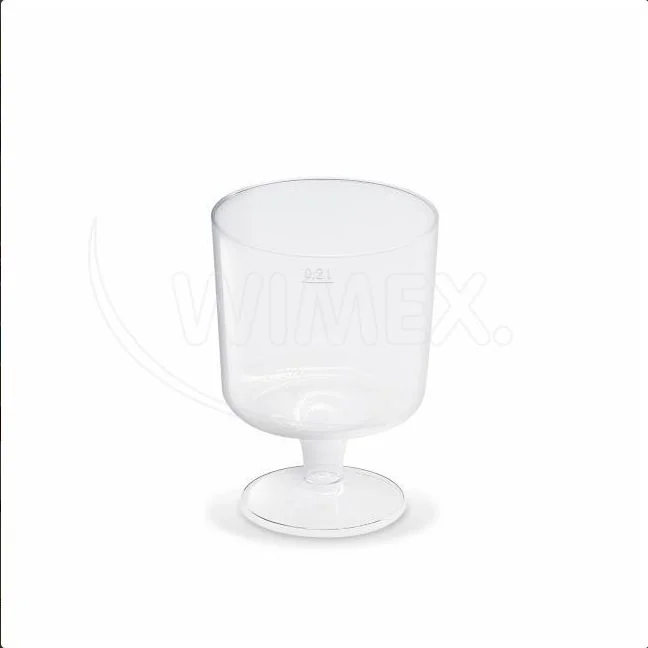 Kelímek krystal (PS) na stopce O72mm 0,2L [10 ks]