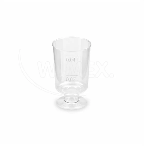 Kelímek krystal (PS) na stopce O38mm 2cl/4cl [20 ks]