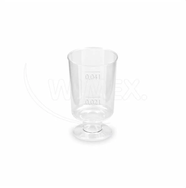 Kelímek krystal (PS) na stopce O38mm 2cl/4cl [20 ks]