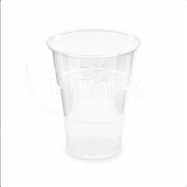 Kelímek (PLA) BIO průhledný O102mm 0,5L [50 ks]