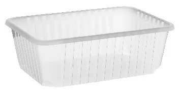 Vanička (PP) hranatá průhledná 186 x 133 mm 1000ml [50 ks]