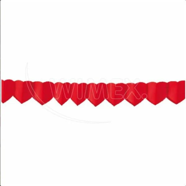 Papírová girlanda Srdce O18cm x 4m [1 ks]