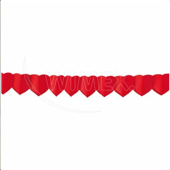Papírová girlanda Srdce O18cm x 4m [1 ks]