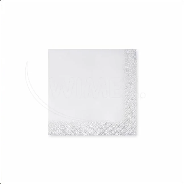 Papírové ubrousky 3vrstvý bílý 24 x 24 cm [200 ks]