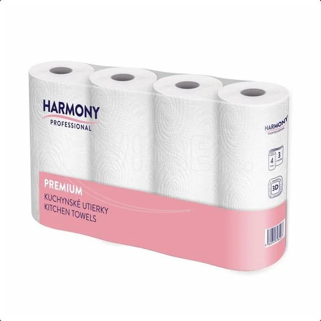 Kuchyňská utěrka (Tissue) Harmony Professional 3vrstvá 50 útržků [4 ks]