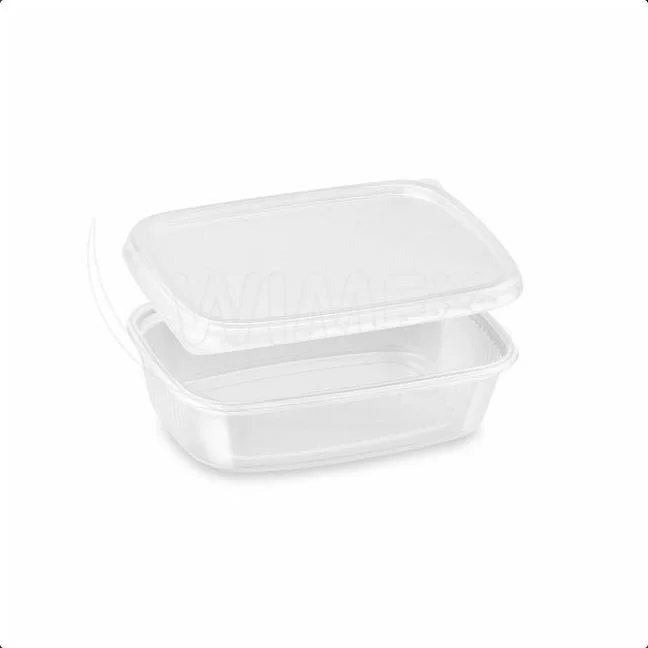 Miska (PP) hranatá průhledná 125ml + víčko [250 ks]