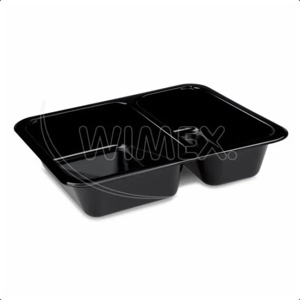 Menu mísa (PP) extra-pevná 2dílná černá 227 x 178 x 49 mm [50 ks]