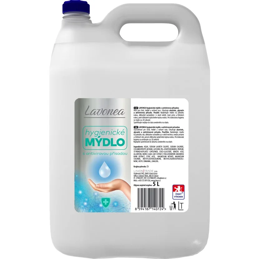 LAVON hygienické mýdlo s antivirovou přísadou 5l