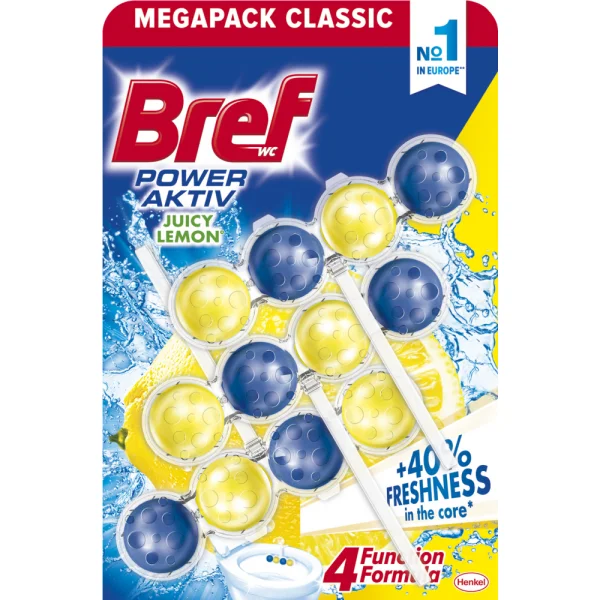BREF WC Power Aktiv Juicy Lemon 3x50g