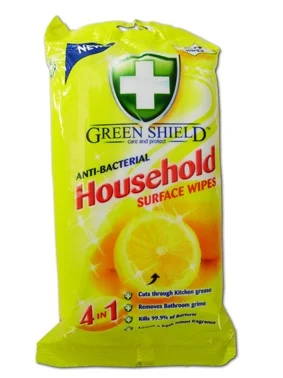 GREEN SHIELD Antibakteriální vlhčené ubrousky 50ks