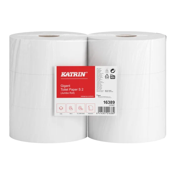 Toaletní papír KATRIN JUMBO 190mm 2vrst. 65% bělost ,bal.12ks - recykl T16389