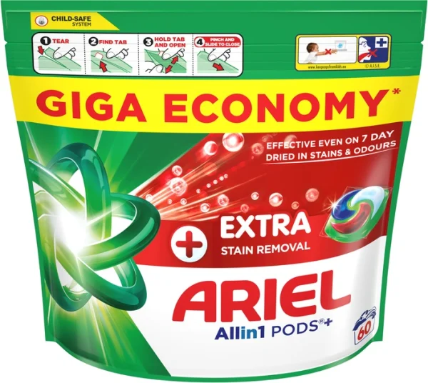 ARIEL kapsle na praní Extra Clean 60ks
