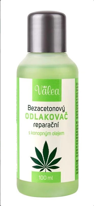 VALEA ODLAKOVAČ bezacetonový s konopným olejem 100ml