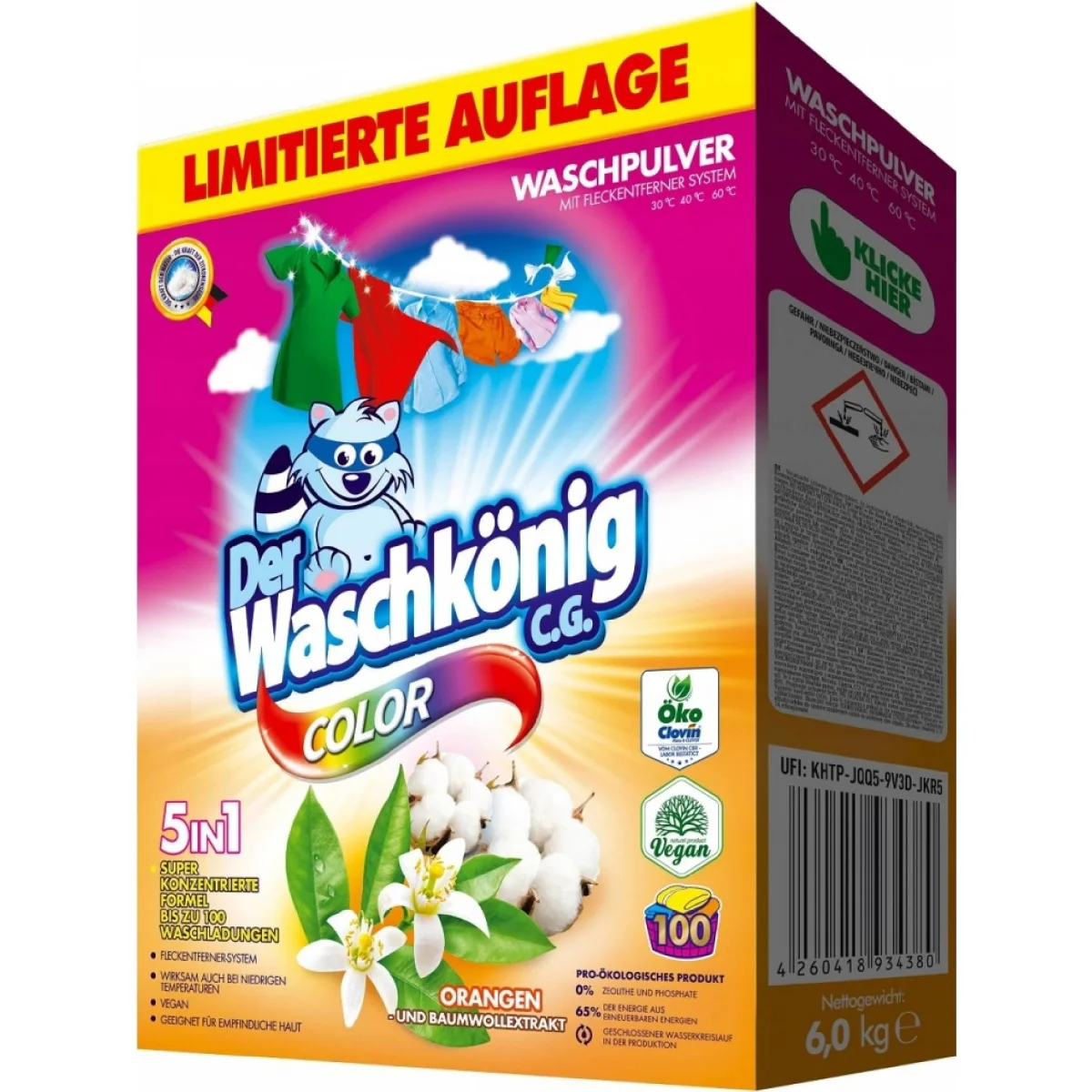 WASCHKONIG prací prášek Color 6kg 100PD