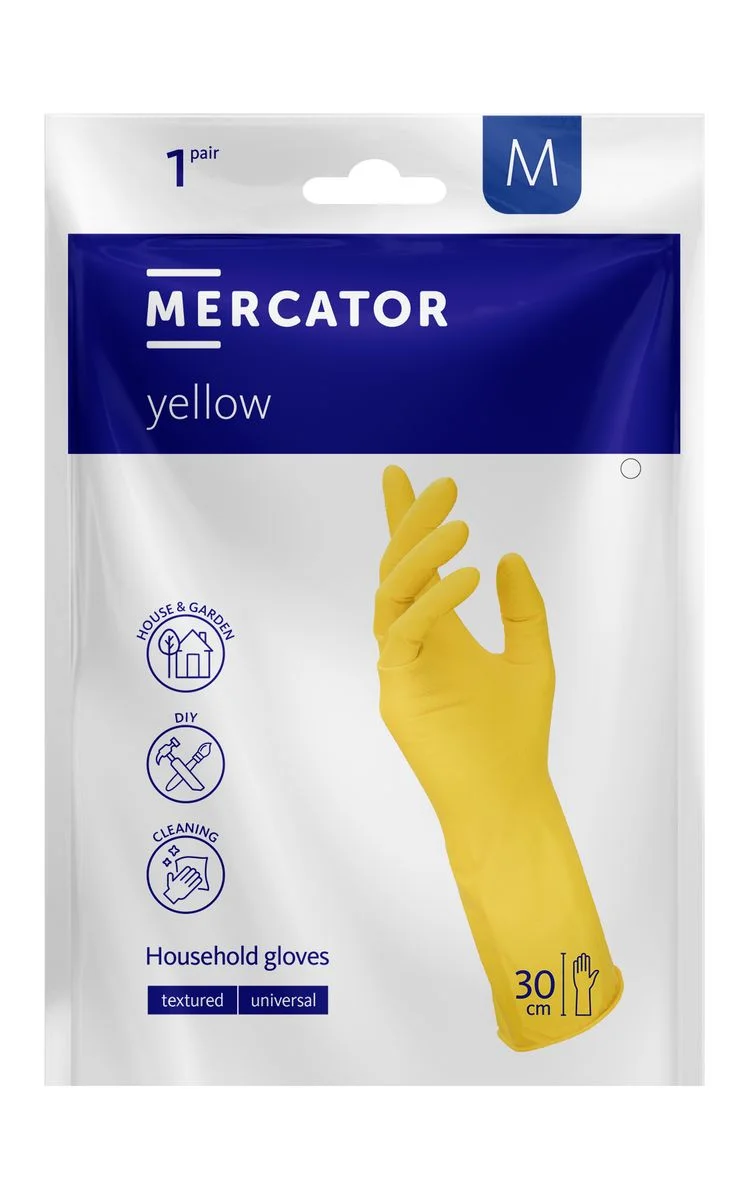 RUKAVICE gumové úklidové MERCATOR vel.8/M