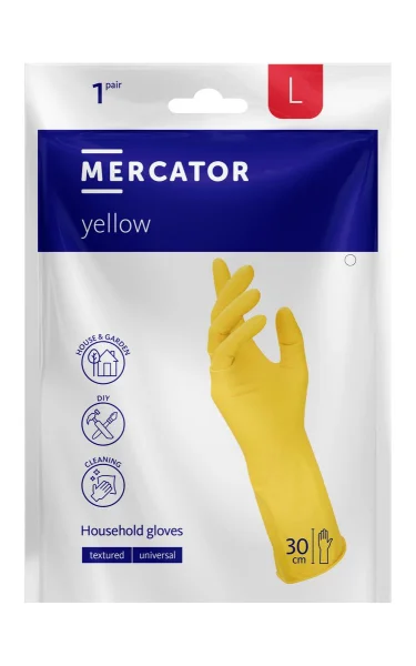 RUKAVICE gumové úklidové MERCATOR vel.9/L