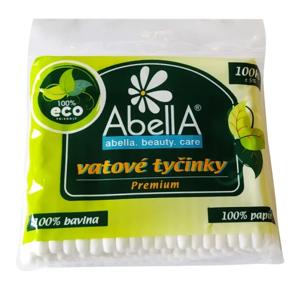 Vatové tyčinky do uší Premium sáček zip 100ks