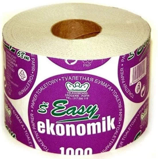 Toaletní papír EASY/ECONOMIK 1000út. 2vrst.,Fialový obal 68m