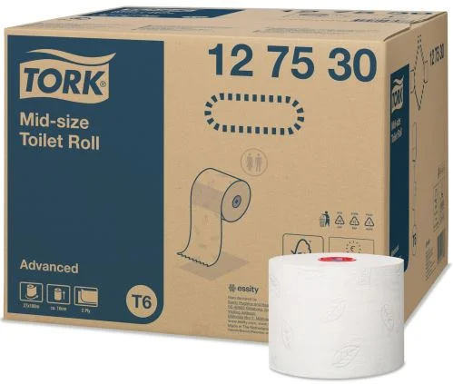 TOALETNÍ PAPÍR TORK ADVANCED kompaktní role, 2vrst.,bílý, 27ks 127530