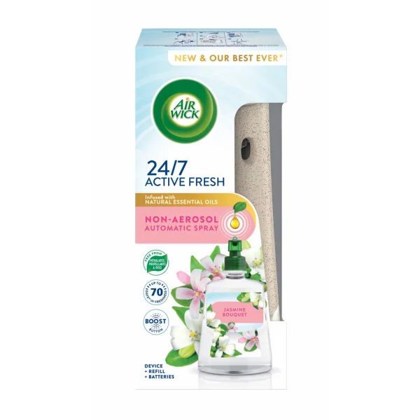 AIRWICK Active Fresh automat. difuzér a náplň Jasmínové květy 228ml