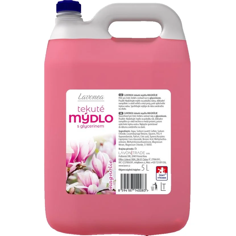 LAVONEA tekuté mýdlo Magnólie (růžové) 5l
