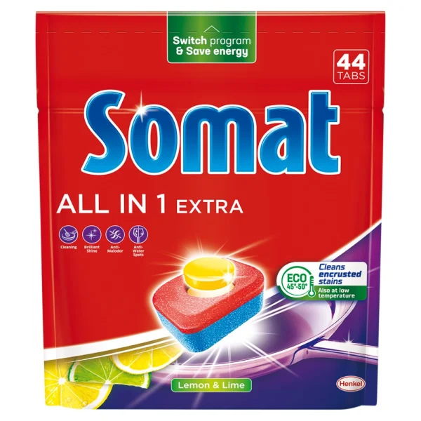 SOMAT All in 1 Extra tablety do myčky Lemon&Lime 44ks