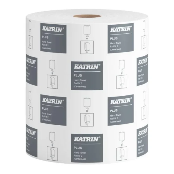 RUČNÍK KATRIN Plus v roli system M2 6ks 2658 2vrst.,celulóza, šedý potisk