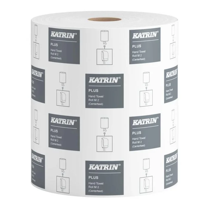 RUČNÍK KATRIN Plus v roli system M2 6ks 2658 2vrst.,celulóza, šedý potisk