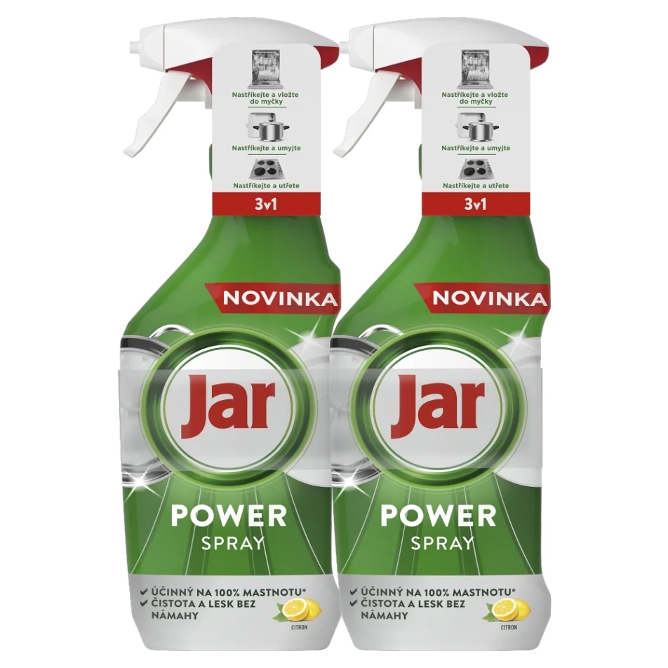 JAR Power Sprej do myčky Lemon 3v1 2x500ml