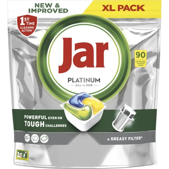 JAR kapsle na nádobí Platinum Yellow 90ks