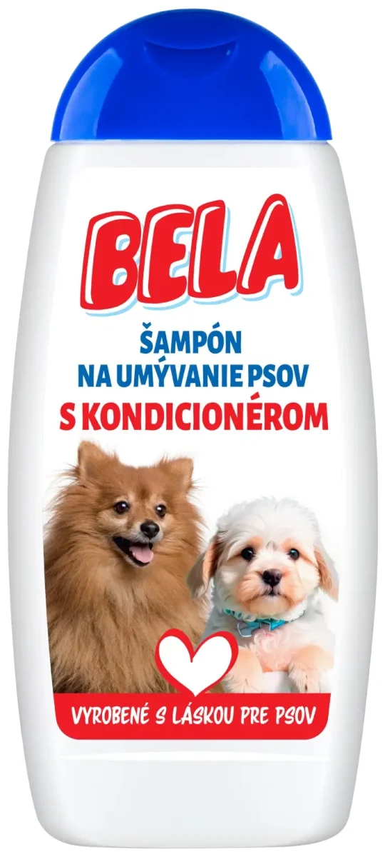 BELA šampón na mytí psů s kondicionérem 230ml