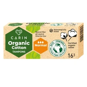 CARIN tampony Organic Cotton Normal 16ks