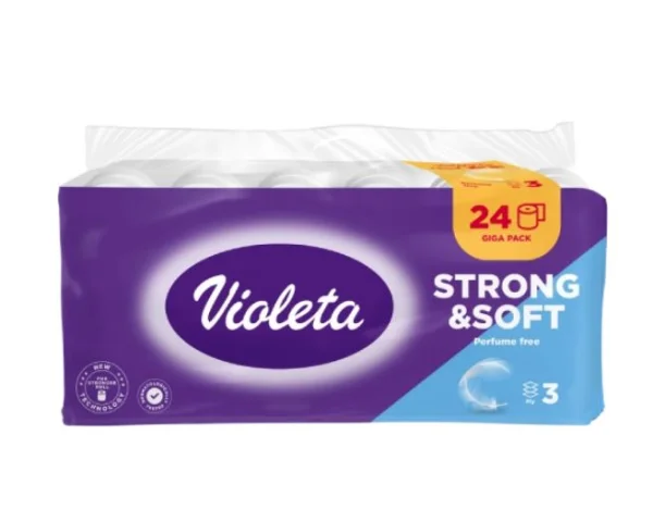 VIOLETA SOFT & STRONG toaletní papír 3vrst., 24rolí/bal