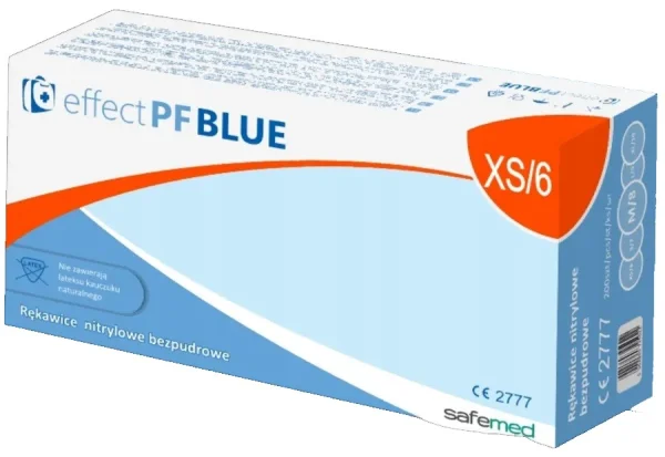 RUKAVICE NITRILOVÉ EFFECT BLUE/MODRÉ BPD č.6/XS, 100ks