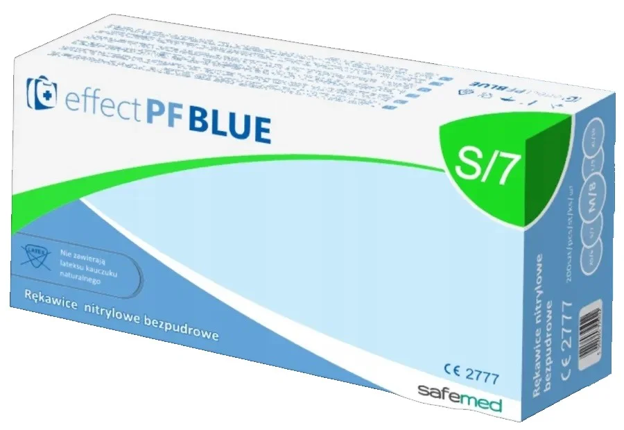 RUKAVICE NITRILOVÉ EFFECT BLUE/MODRÉ  BPD č.7/S, 100ks