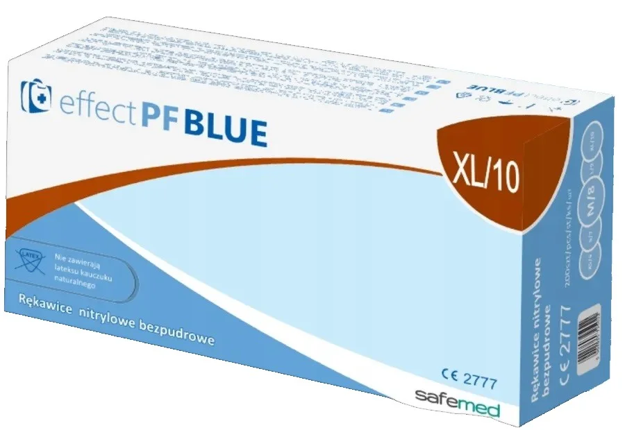 RUKAVICE NITRILOVÉ EFFECT BLUE/MODRÉ BPD č.10/XL, 100ks